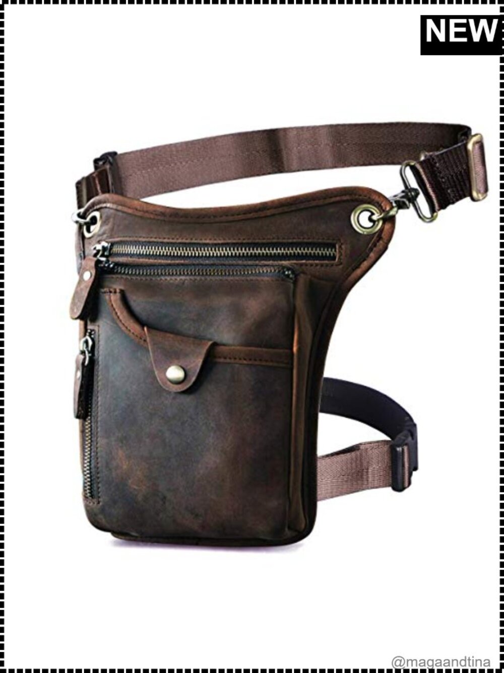 Genuine Leather Waist Hip Pack Messenger Shoulder Drop Leg Thigh Bag
